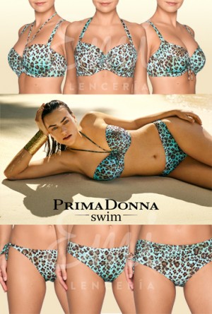 Bikini Samba Primadonna Swim Turquesa animal print