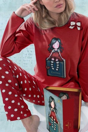 pijama-mujer-gorjus-book-rojo-topos