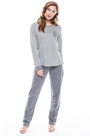 Pijama de algodón gris juvenil de Pastunette
