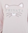 Pijama mujer largo "gatito" rosa de Privata