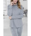 Pijama de señora gris animal print de Mitjans