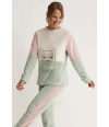 pijama-polar-mujer-promise-dos-piezas-verde-rosa-estampado-gato-N17222