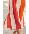 vestido-playero-poncho-mujer-rayas-naranja-rosa-manga-corta-flecos-iconique-IC23-100