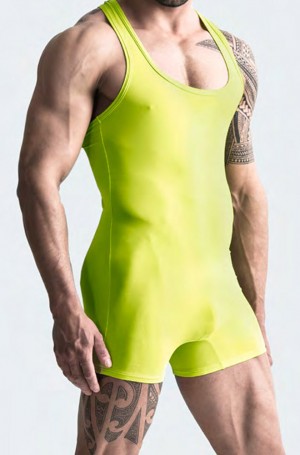 Body Sport MAnstore M200 en color amarillo fosforito gogo dancewear underwear