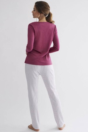 pijama-invierno-largo-homewear-selmark-granate-cuadros-P7573-017