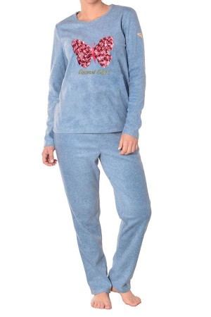 pijama-largo-invierno-mujer-azul-micropolar-estampado-mariposa-prp2028
