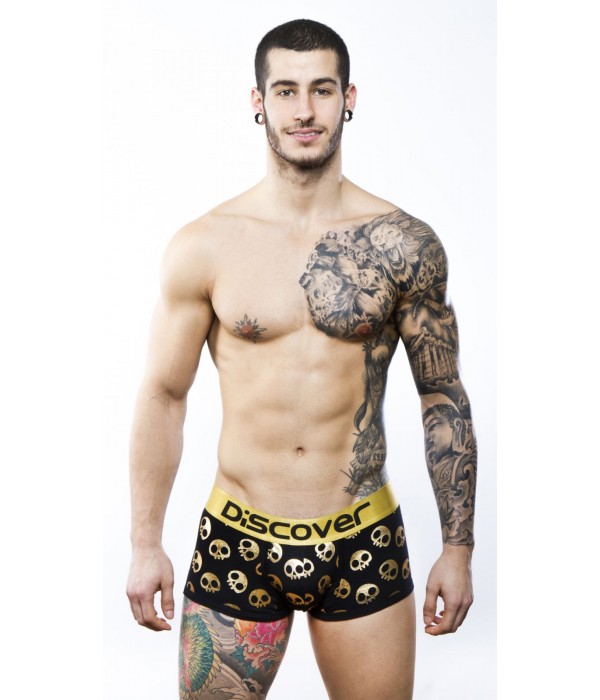 Boxer calaveras doradas Discover Underwear Boxer divertido