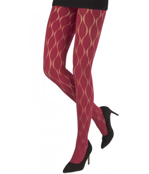 Panty dibujo calado en color rojo de Emilio Cavallini 5D31.1.52