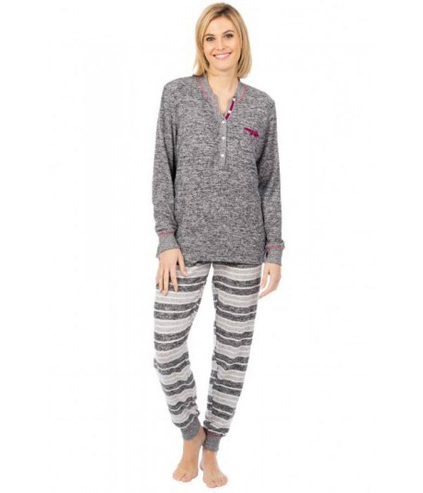 pijama-invierno-mujer-largo-lohe-rayas-abierto-gris-vigore-camiseta-Y221102