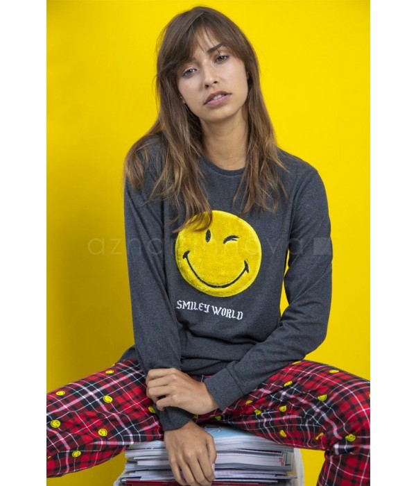Pijama mujer invierno "Punk" emoticono de Smiley World