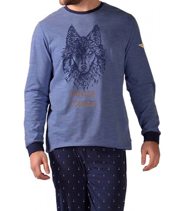 pijama-hombre-invierno-lobo-punto